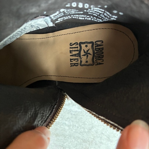 Caborca Leather Boots Fringed Tassel Ankle Side Zip 7 - Picture 9 of 15